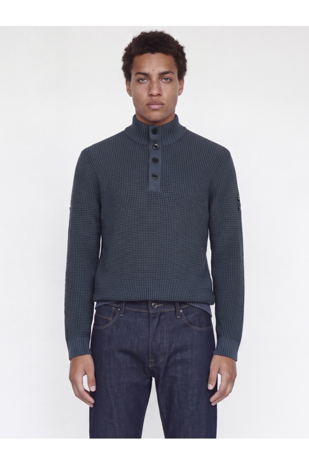 Jack & Jones JJELIAS KNIT HIGH NECK 12298550 5031265 Navy Blazer Turbulence