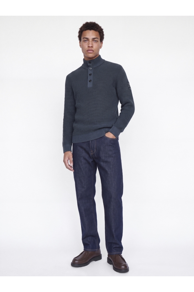 Jack & Jones JJELIAS KNIT HIGH NECK 12298550 5031265 Navy Blazer Turbulence