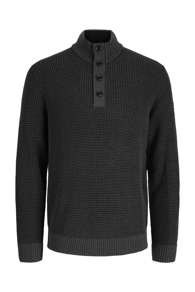 Jack & Jones JJELIAS KNIT HIGH NECK 12298550 5031264 Black Asphalt