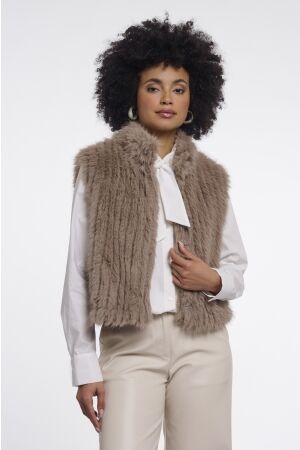 Rino & Pelle Rino & Pelle dava.7002611 waistcoat with closure Gilets 11100 mocha latte