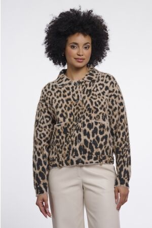 Rino & Pelle Rino & Pelle bubbly.5012611 boxy jacket Jackets 10307 light leopard