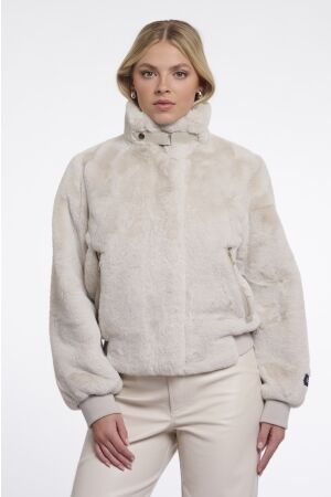 Rino & Pelle Rino & Pelle ambra.7002611 short faux fur jacket Jackets 9030 birch