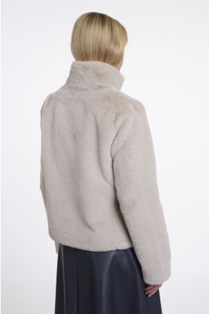 Rino & Pelle Rino & Pelle vie.7002611 single breasted faux fur jacket Jackets 9030 birch