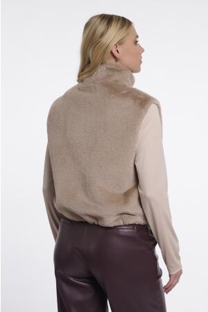 Rino & Pelle Rino & Pelle nikki.7002611 short faux fur waistcoat Vest 10866 oat