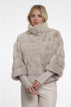 Rino & Pelle Rino & Pelle feline.7002611 jacket with rib cuffs Jackets 9030 birch