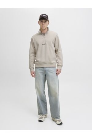 Jack & Jones Jack & Jones jjesoho sweat quarter zip hn noos Trui moonbeam