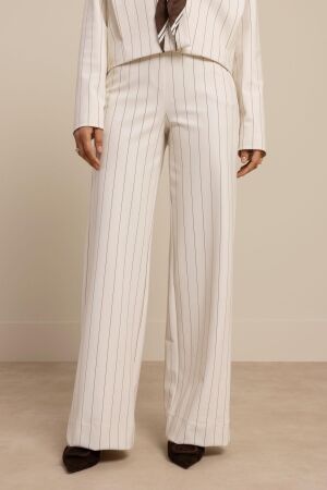 Studio Anneloes Studio Anneloes lexie bonded pinstripe trousers 13471 Broek 1474 kit/new army