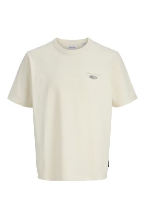 Jack & Jones Jack & Jones jjedover graphic tee ss crew neck sn T-shirts antique white