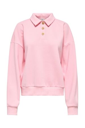Only Only onlagnes l/s polo cs pr swt 15378310 Sweater romance rose light gold buttons