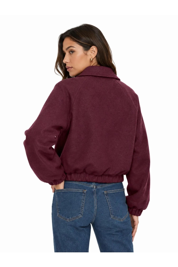 Only ONLNANCY LIFE COLLAR JACKET CC OTW 15321922 5120799 Fig Melange