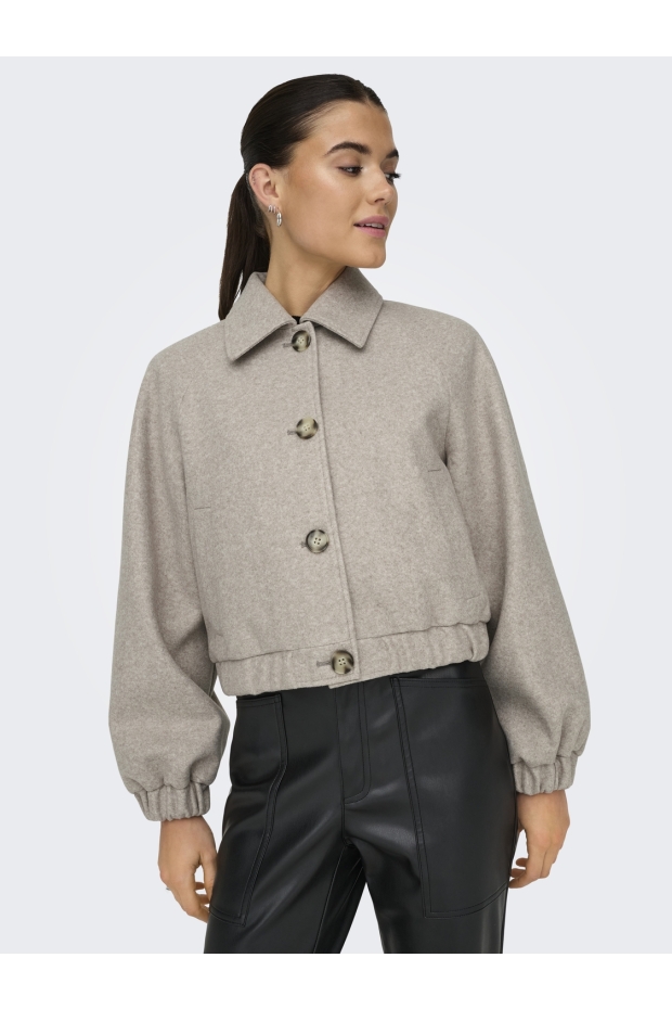 Only ONLNANCY LIFE COLLAR JACKET CC OTW 15321922 4489569 Simply Taupe Melange