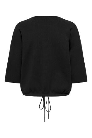 Only Only onlsiteri ss loose tie o-neck top cc knt 15374939 Trui korte mouw 5100647 black