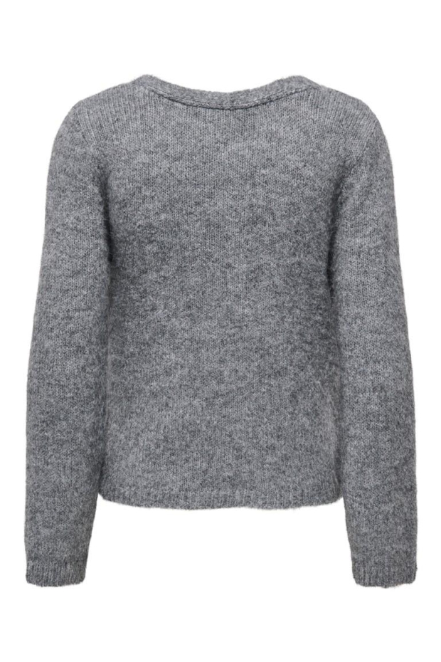 Only ONLMAGGIE LS CROSS V-NECK CC KNT 15375129 5101026 Medium Grey Melange