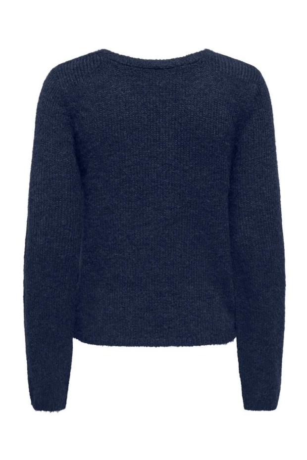 Only ONLMAGGIE LS CROSS V-NECK CC KNT 15375129 5099642 Night Sky Melange