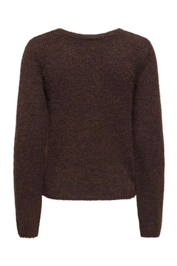 Only ONLMAGGIE LS CROSS V-NECK CC KNT 15375129 5027929 Coffee Bean Melange