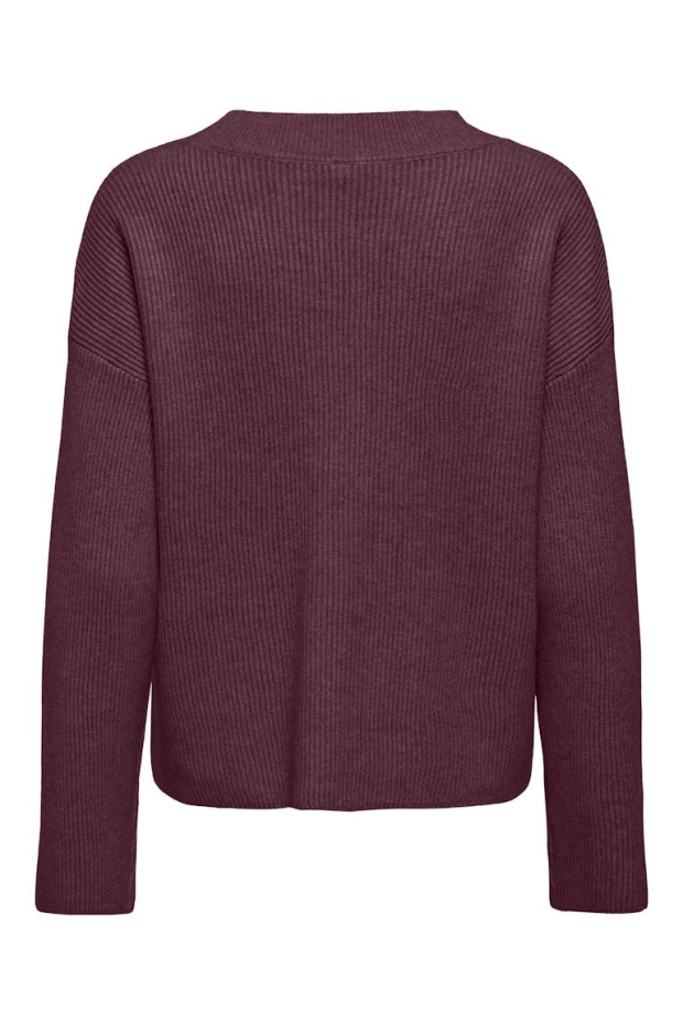 Only ONLKATIA LS RIB BUTTON CARDI CC KNT 15374822 5100500 Fig Melange/Dtm Button