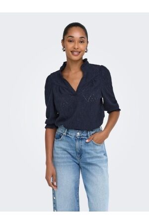 Only Only onlziggy s/s frill top cc jrs 15377146 T-shirt Korte mouw 5043409 night sky