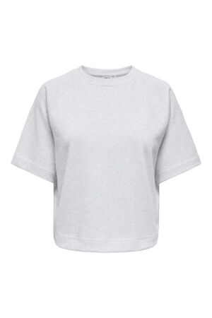 Only Only onlofelia ss raglan ub cc swt 15377588 Trui korte mouw 5050953 light grey melange