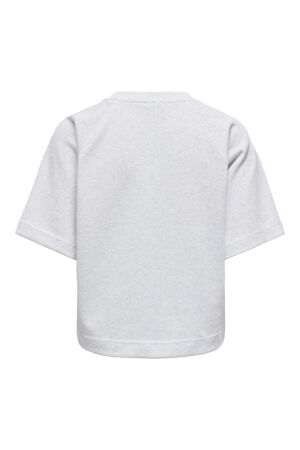 Only Only onlofelia ss raglan ub cc swt 15377588 Trui korte mouw 5050953 light grey melange
