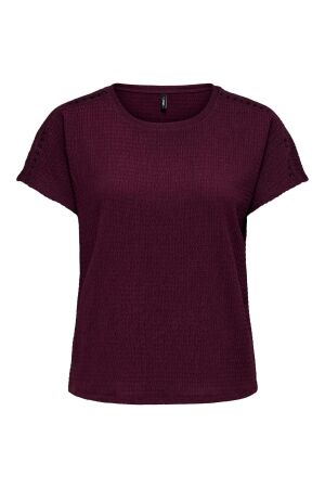 Only Only onldebbie s/s detail top cc jrs 15376483 T-shirt Korte mouw 5051485 fig