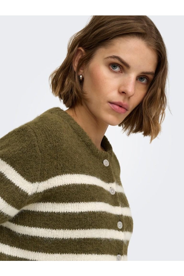 Only ONLMAGGIE LS BASEBALL NECK CARDI CC KNT 15375125 5101361 Beech Birch/Mel/FMOP Button