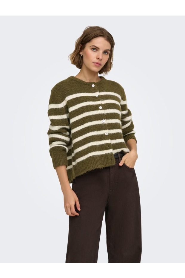 Only ONLMAGGIE LS BASEBALL NECK CARDI CC KNT 15375125 5101361 Beech Birch/Mel/FMOP Button