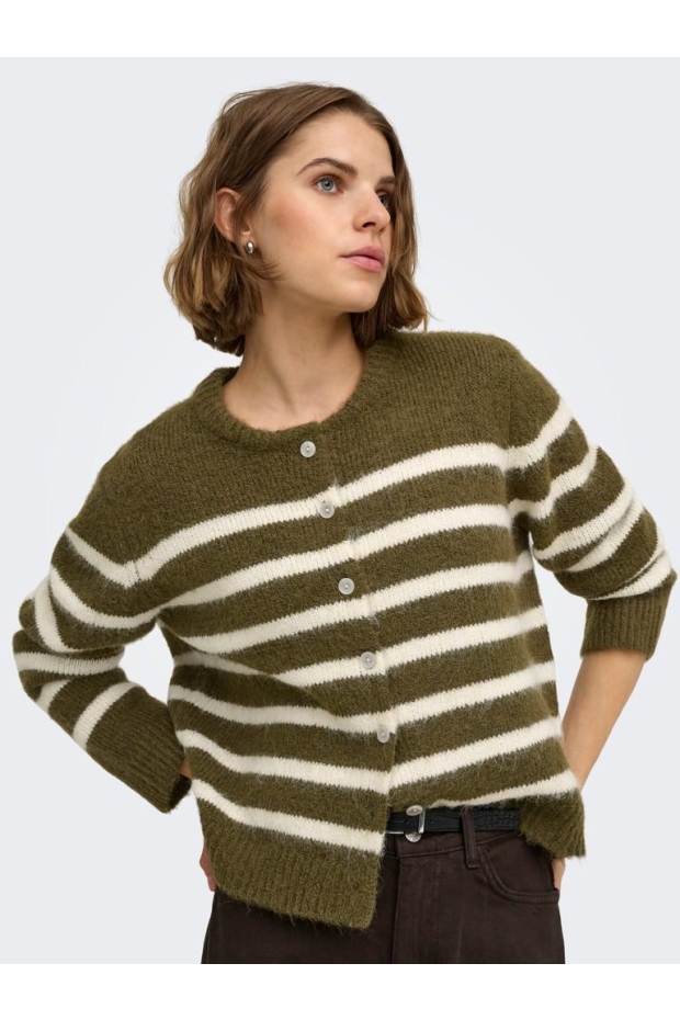 Only ONLMAGGIE LS BASEBALL NECK CARDI CC KNT 15375125 5101361 Beech Birch/Mel/FMOP Button