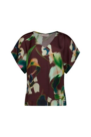 Studio Anneloes Studio Anneloes jutta satin flower top 13839 T-shirt Korte mouw 9997 multi color