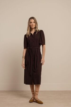 Studio Anneloes Studio Anneloes poppy butterfly dress 13884 Jurk 8700 espresso