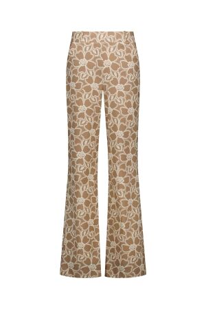Studio Anneloes Studio Anneloes marilon broderie trousers 13886 Broek 2217 latte/ecru