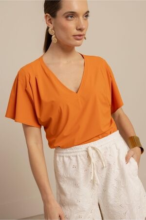 Studio Anneloes Studio Anneloes viola top 13892 T-shirt Korte mouw 2600 orchid orange