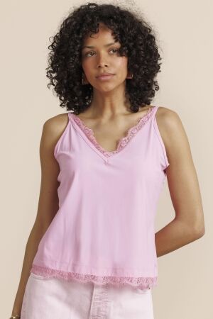 Studio Anneloes Studio Anneloes mitzie lace top 13852 Tops en Singlets 4400 pop pink