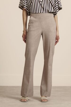 Studio Anneloes Studio Anneloes flair linen look trousers 13855 Flared 2200 latte