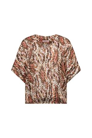 Studio Anneloes Studio Anneloes madison feather top 13865 T-shirt Korte mouw 9997 multi color