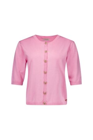 Studio Anneloes Studio Anneloes jerry sl cardigan 13918 Vest 4400 pop pink