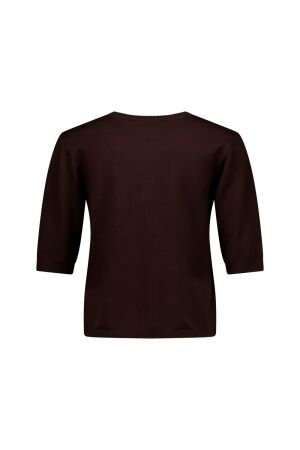 Studio Anneloes Studio Anneloes jerry sl cardigan 13918 Vest 8700 espresso