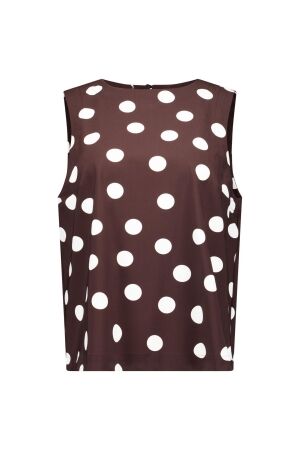 Studio Anneloes Studio Anneloes jilian dot top 13933 Tops en Singlets 8717 espresso/ecru