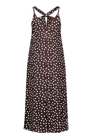 Studio Anneloes Studio Anneloes norah 2way dot dress 13938 Jurk 8717 espresso/ecru