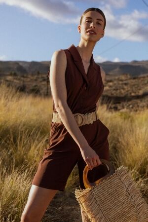 Studio Anneloes Studio Anneloes tove playsuit 13954 Jumpsuit 8600 chestnut