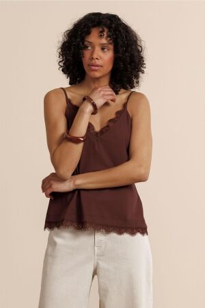 Studio Anneloes Studio Anneloes mitzie lace top 13955 Tops en Singlets 8600 chestnut