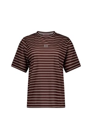 Studio Anneloes Studio Anneloes stripe studio floor t-shirt 13982 T-shirt Korte mouw 8611 chestnut/off white