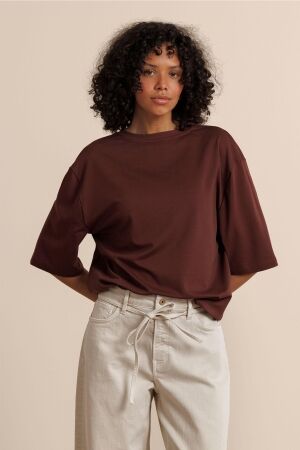 Studio Anneloes Studio Anneloes fiore t-shirt 13986 T-shirt Korte mouw 8600 chestnut