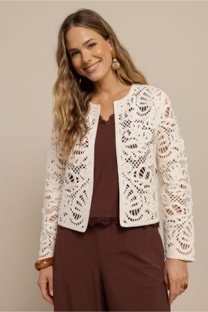 Studio Anneloes Studio Anneloes annyka crochet cardigan 13991 Vest 1700 ecru