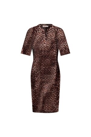 Studio Anneloes Studio Anneloes simplicty leopard dress 13996 Jurk 9997 multi color