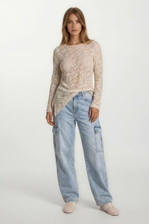 Turquoise by DAAN Turquoise by DAAN top kant asymmetrisch 20026 Tops en Singlets beige