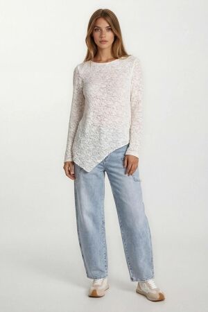 Turquoise by DAAN Turquoise by DAAN top kant asymmetrisch 20026 Tops en Singlets ecru