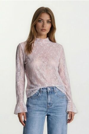 Turquoise by DAAN Turquoise by DAAN top kant 24219 Tops en Singlets licht rose