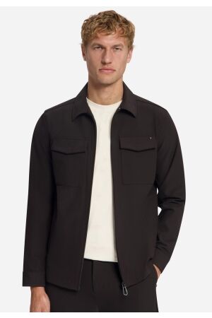 No- Excess No- Excess overshirt full zipper stretch sedoc n5104 Overshirt 047 earth