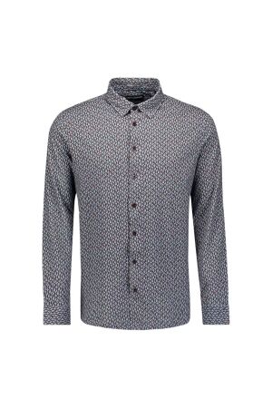 No- Excess No- Excess shirt jersey allover printed 33430813 Overhemd 138 dusty blue