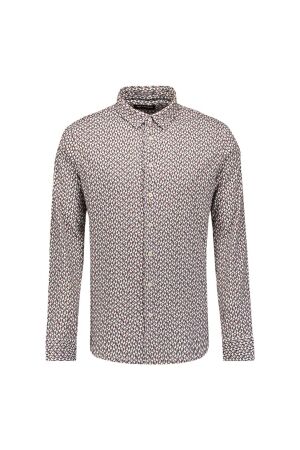 No- Excess No- Excess shirt jersey allover printed 33430813 Overhemd 010 white
